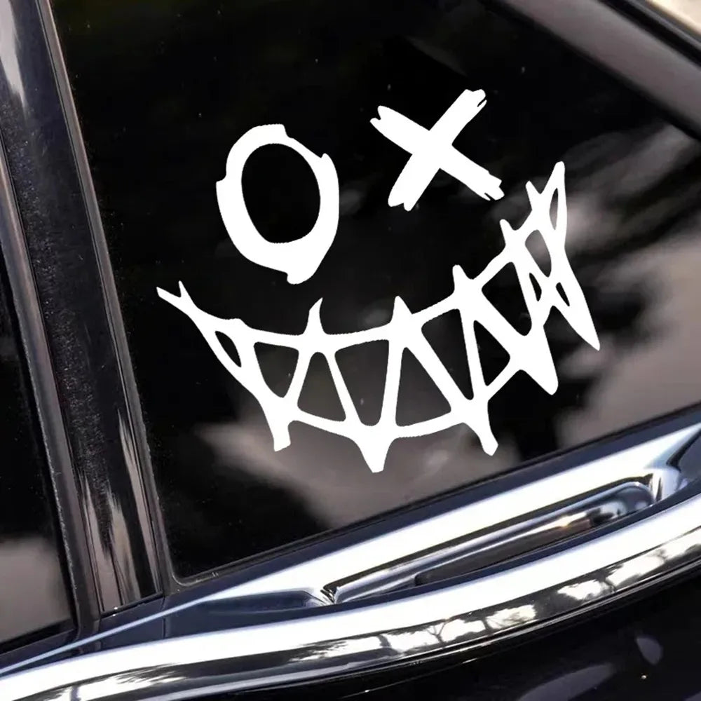 OX Eye Demon Smiling Face Car Stickers for Window Rear Winshield Waterproof Vinyl Decals Auto Trunk Whole Body Decoration (ONLINE ORDER ONLY)