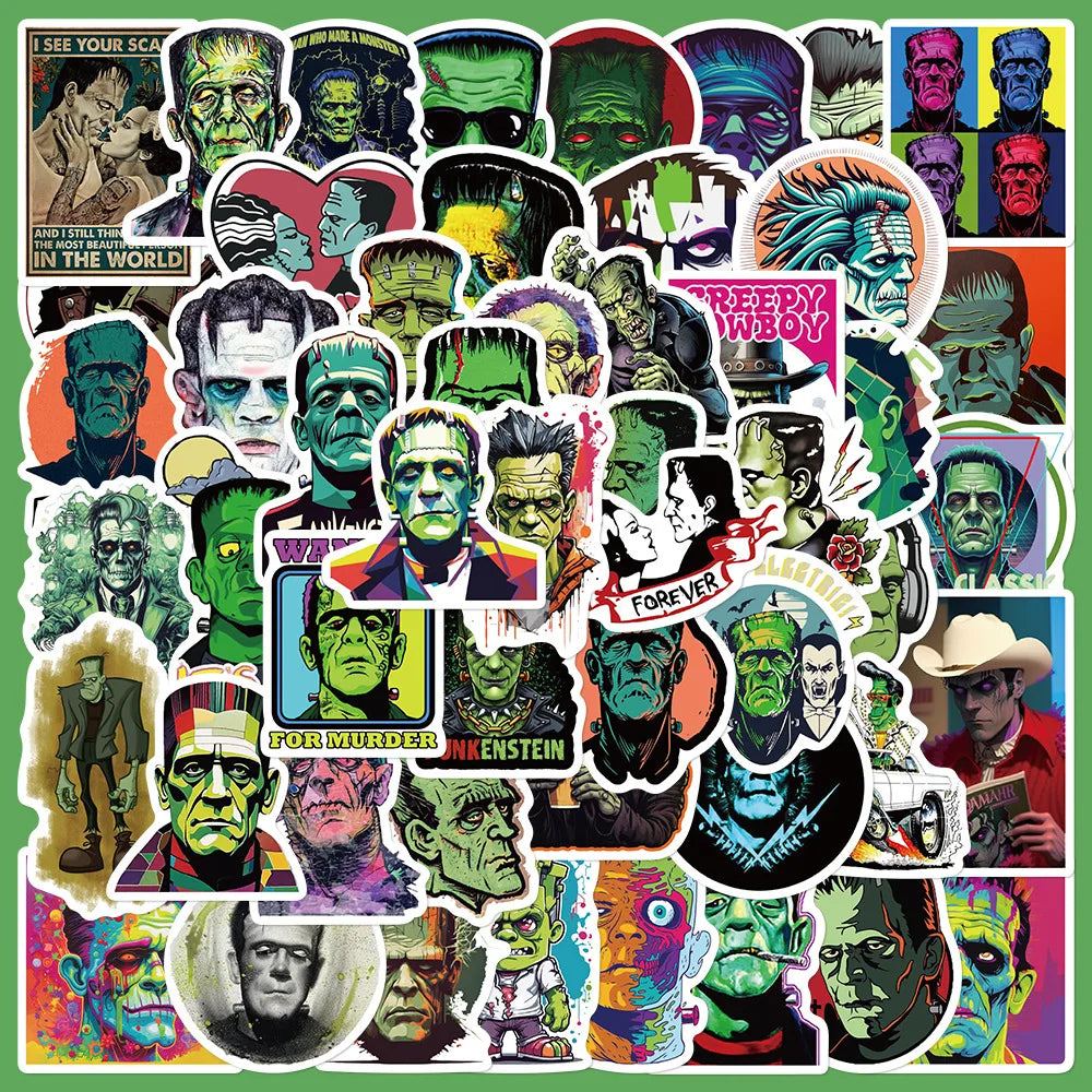 Frankenstein Biologist Novel Stickers PVC Waterproof Skateboard Notebook Graffiti (Online Order Only)