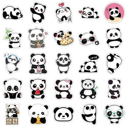 10/30/50PCS Cute Panda Sticker Aesthetic PVC Stationery Children's Sketchbook Laptop Diary Decoration Scrapbook Supplies for Kid (ONLINE ORDER ONLY)