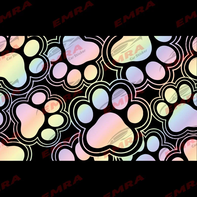 Pet Footprints Quarter Window Car Sticker Suitable for Most Vehicles Decoration Die Cutting Accessories Waterproof Vinyl Decals (ONLINE ORDER ONLY)