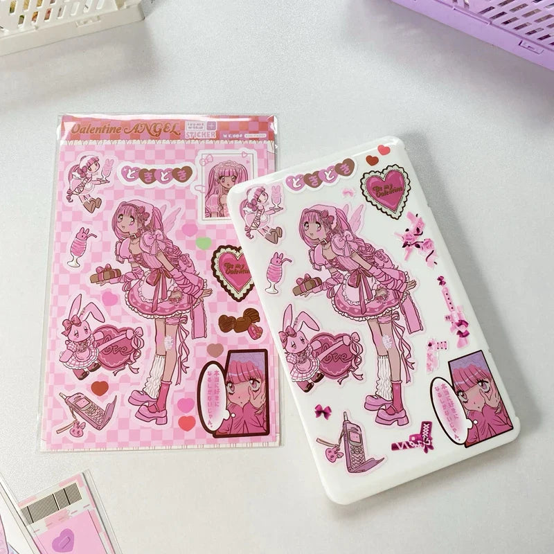 Korean ins Sweet Cool Girl Sticker Diary Scrapbooking DIY Album Decoration Sticker Aesthetic Stationery Art Supplies Personalizd (ONLINE ORDER ONLY)