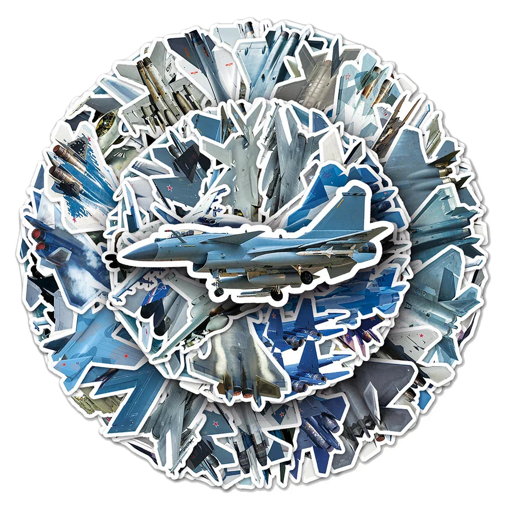 Military Fighter Stickers Set - Laptop, Phone, Suitcase, Fridge, Notebook Decals (Online Order Only)