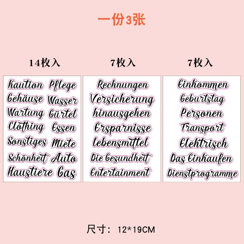 Loose-Leaf Notebook Handwritten Labels Indicate White And Blue Color Stickers Letter Stickers Sticky Notes Index Stickers (Online Order Only)
