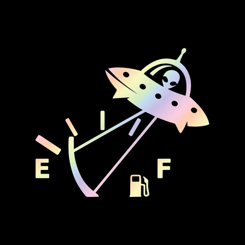 Alien Airship Fuel Tank Cap Sticker for Car Fuel Tank Cap Door Decoration Exterior Accessories Outdoor Stickers PVC Vinyl Decals (ONLINE ORDER ONLY)