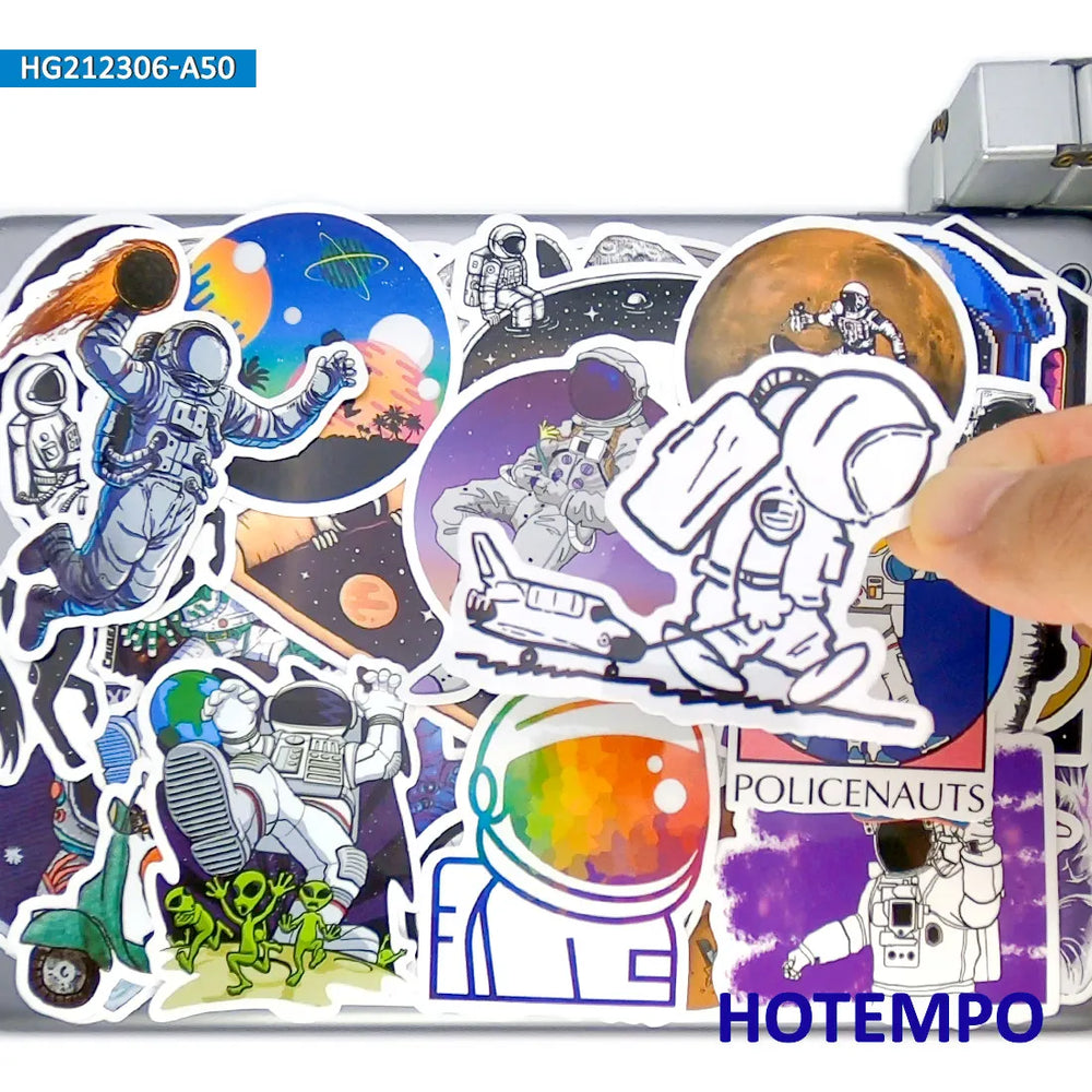 20/30/50Pieces Astronauts Stickers Space Universe Funny Graffiti for Phone Luggage Skateboard Bike Car Motorcycle Laptop Sticker (ONLINE ORDER ONLY)