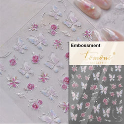 Dreamy Chic Butterfly Flower Bowknot Square Rhinestone Crystal 5D Self Adhesive Nail Art Stickers Fantasy Shiny Manicure Decals (ONLINE ORDER ONLY)