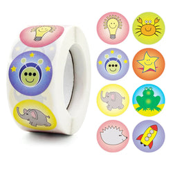 500pcs/roll Reward Stickers For Kids Children Kindergarten School Encouragement Students Games Toy Animals Stationery Labels (ONLINE ORDER ONLY)