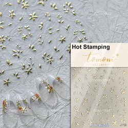 Hot Stamping Purple Line Love Heart Lace Bowknot Chain Branches Star Flower Leaf Butterfly Plant Flower Nail Art Stickers Decals (Online Order Only)