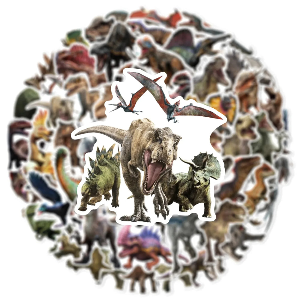 Dinosaur Stickers Pack: T-rex, Pterosaur Decals for Laptop, Guitar, Skateboard, Bike, Kids Toy (ONLINE ORDER ONLY)
