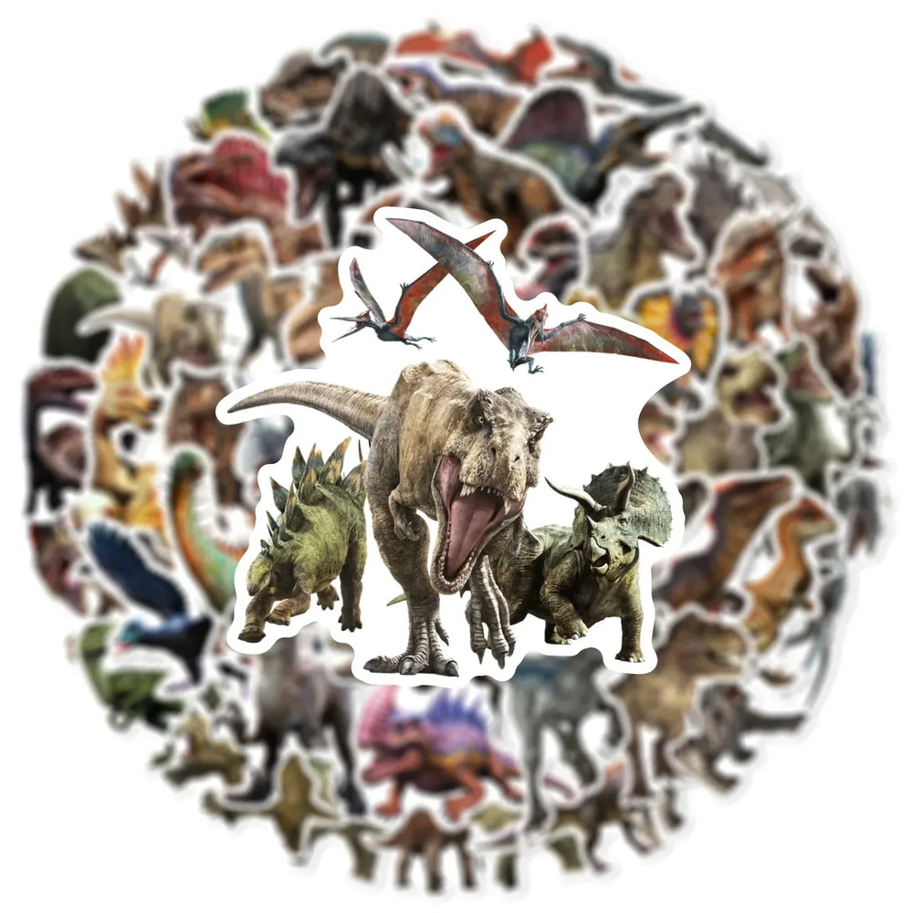 Dinosaur Stickers Pack: T-rex, Pterosaur Decals for Laptop, Guitar, Skateboard, Bike, Kids Toy (ONLINE ORDER ONLY)