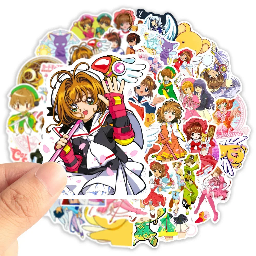 10/50Pcs Anime Cartoon Girl Paper Sticker Stationery DIY Scrapbook Decor Graffiti Stickers for Laptop Skardboard Car Bike (Online Order Only)