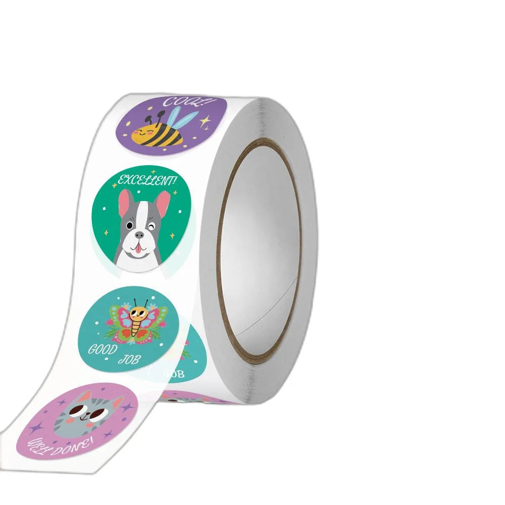 100-500Pcs Animals Cartoon Cute Sticker Children Reward Sticker Birthday/holiday Party Gift Packaging Sealing Decor Lables (ONLINE ORDER ONLY)