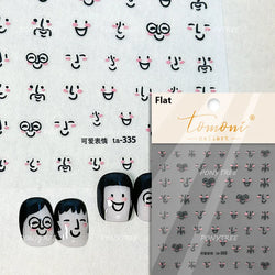 Flower Star Sun Grid Line Interesting Graffiti Tulip Cherry Apple Fruit Dot Painting Adhesive Nail Art Stickers Manicure Decals (ONLINE ORDER ONLY)