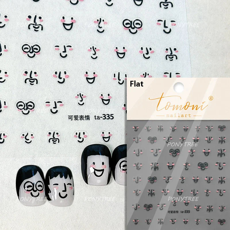 Cute Kapibala Halo Dyeing Kabibara Giant Rat Guinea Pig Cavy Lovely Expression Orange Adhesive Nail Art Stickers Manicure Decals (ONLINE ORDER ONLY)