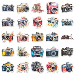 10/30/50pcs Cute Camera Cartoon Stickers Aesthetic Decals Laptop Travel Luggage Phone Diary Decoration Sticker Kids Classics Toy (Online Order Only)