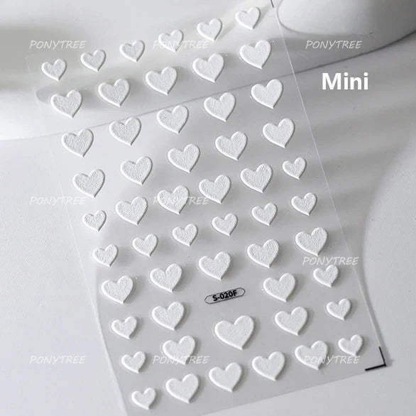 Gird Lace Bowknot Love Heart Flower Fabric Printing Frame Bow Tie Rococo Pattern Daisy Tender Nail Art Stickers Manicure Decals (ONLINE ORDER ONLY)