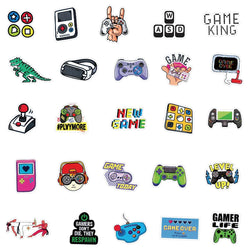 10/30/50PCS Game Machine Gamepad Stickers Cartoon Graffiti Decals Toy Phone Scrapbook Laptop Bike Fridge Waterproof Kids Sticker (ONLINE ORDER ONLY)