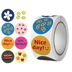 100-500pcs Cartoon Flower Scrapbooking Stickers Adhesive Decals For Journal Baking, Birthday Gifts Party Favor Baby Shower (ONLINE ORDER ONLY)