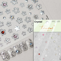 Dreamy Moon Star Cloud Butterfly Starrylight Rhinestone 5D Soft Embossed Relief Nail Art Sticker 3D Decal Decoration Manicure (ONLINE ORDER ONLY)