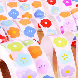 1000pcs/roll Colorful Flower Reward Sticker 15mm Cartoon Teacher Reward Stickers Scrapbooking for Kids Classroom Homework Tests (ONLINE ORDER ONLY)