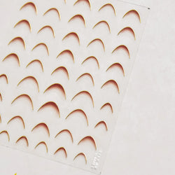 Geometric White Black Red Romantic French Arc Illusion Curve Embossed Relief Self Adhesive Nail Art Stickers 3D Manicure Decals (ONLINE ORDER ONLY)
