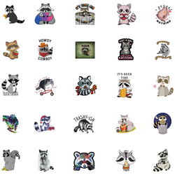 50Pcs 2022 New Cartoon Raccoon Stationery Sticker Waterproof Decals Laptop Scrapbooking Planner Diary Stickers Kids Gift Toys (ONLINE ORDER ONLY)