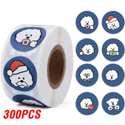 100-500pcs Cute Animal Stickers Christmas Kawaii Gift Seal for Handmade Food Cake Packaging Scrapbooking Craft Decor Supplies (ONLINE ORDER ONLY)