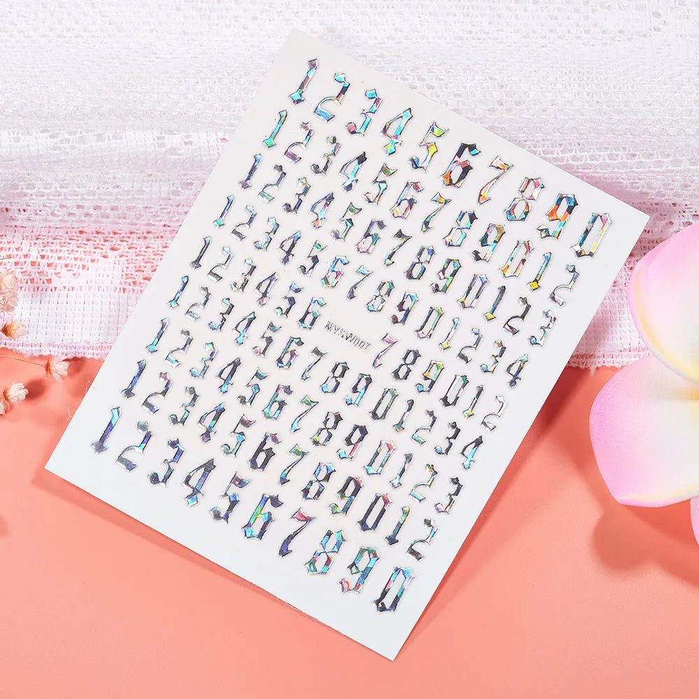 1Pc Laser Silver Gold Lines Stripe Nail Sticker Metal Strip Luxury Nails Slider Self Adhesive Slider Papers Transfer Stickers *& (Online Order Only)