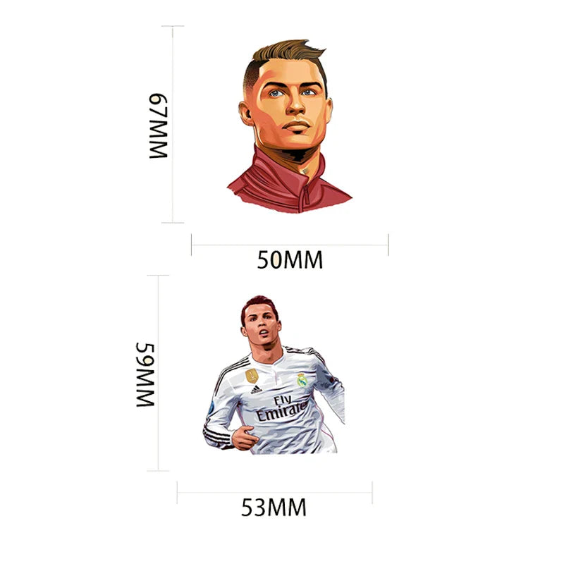NEW 50PCS Cristiano Ronaldo Personality Originality Stickers Football SuperStar Cartoon Image Bag/Water Cup DIY Graffiti Sticker (ONLINE ORDER ONLY)
