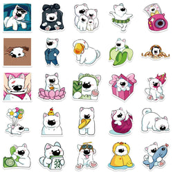 10/30/50PCS Kawaii Samoyed Dog Cartoon Stickers Cute Decals For Laptop Luggage Phone Notebook Bike DIY Decoration Sticker Toys (Online Order Only)
