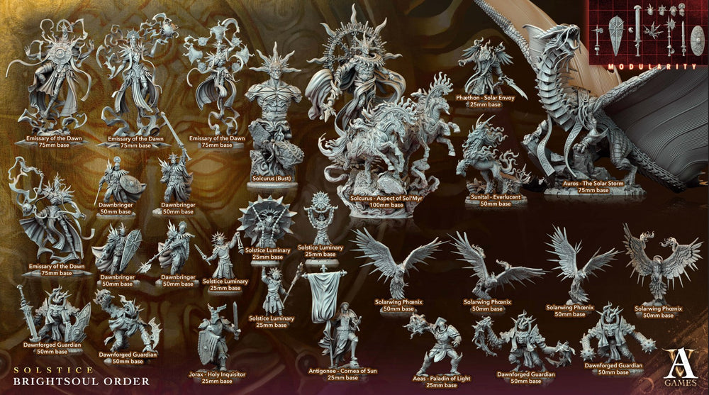 3D Printed Archvillain Games Dawnbringer Solstice Ray of Sol Myr (Online Only)