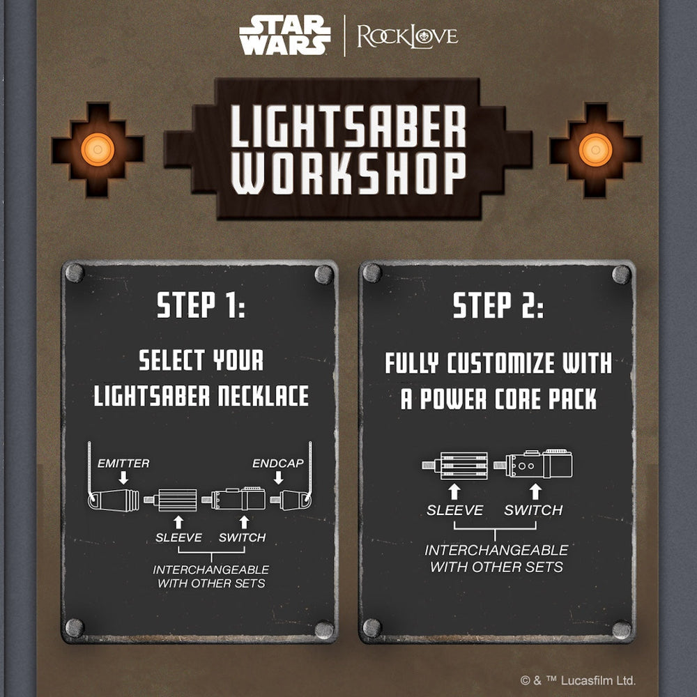 Star Wars X RockLove LIGHTSABER WORKSHOP Elemental Nature Lightsaber Necklace (ONLINE ORDER ONLY)