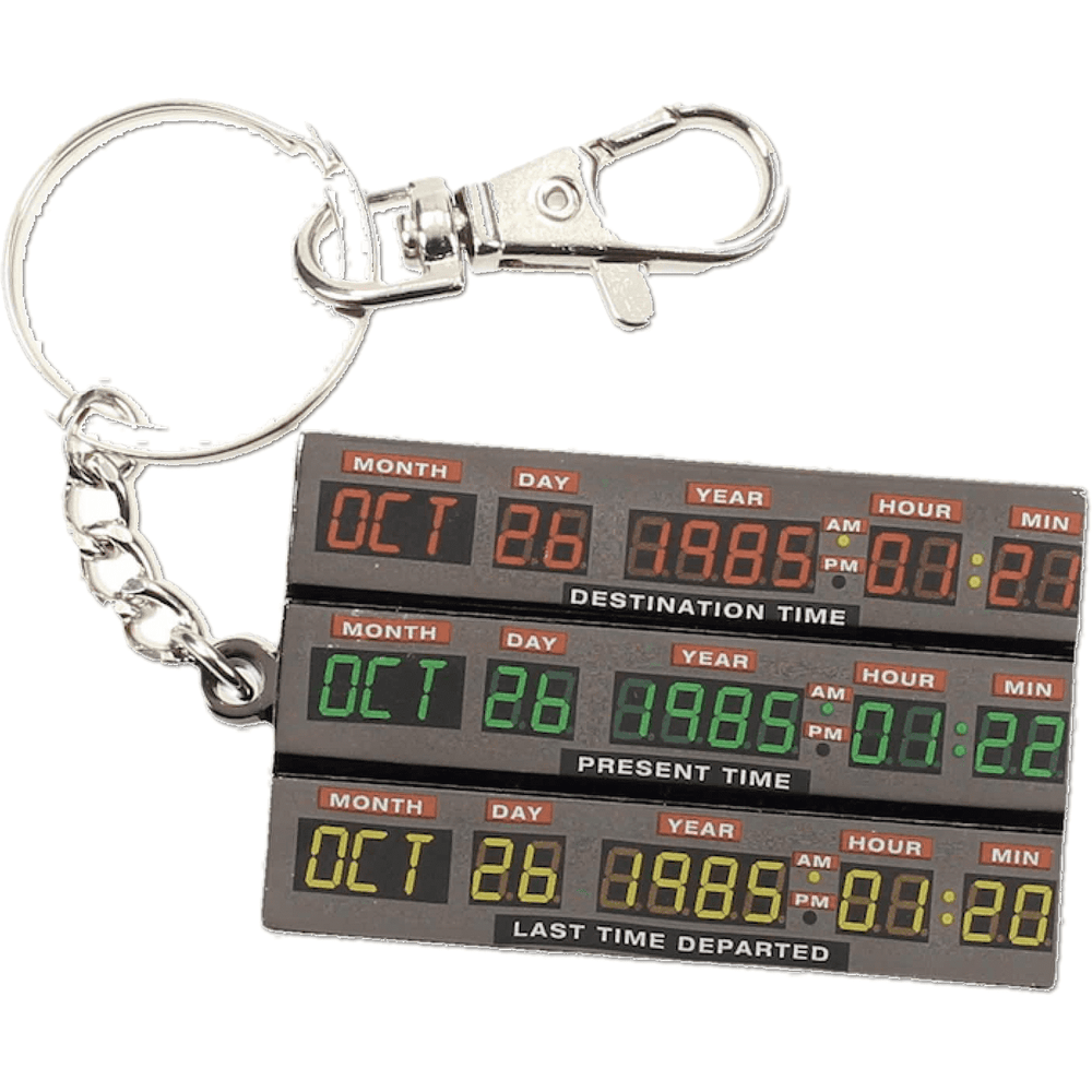 Back to the Future Time Circuits Metal Key Ring (ONLINE ORDER ONLY)
