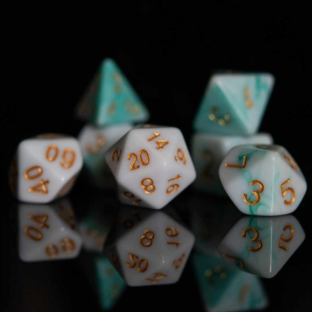 Seafoam Acrylic Dice Set (ONLINE ORDER ONLY)