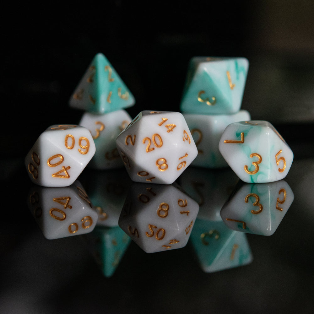 Seafoam Acrylic Dice Set (ONLINE ORDER ONLY)