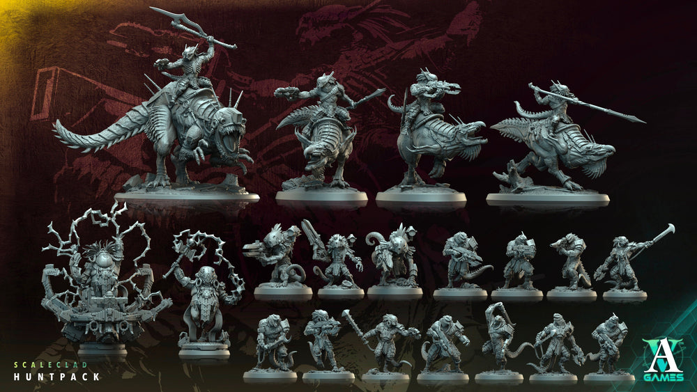 3D Printed Archvillain Games Scaleclad Pillager Scaleclad Huntpack 28 32mm D&D (Online Only)