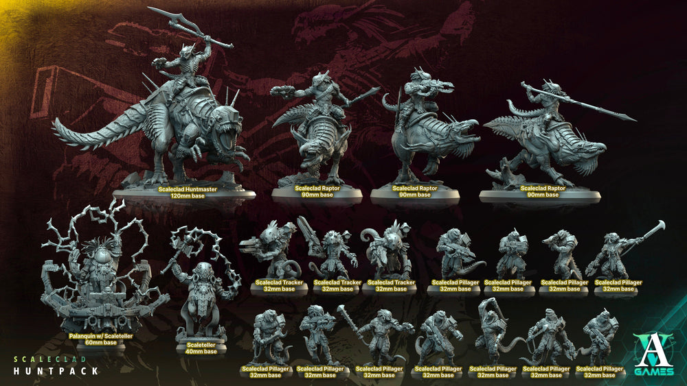 3D Printed Archvillain Games Scaleclad Pillager Scaleclad Huntpack 28 32mm D&D (Online Only)