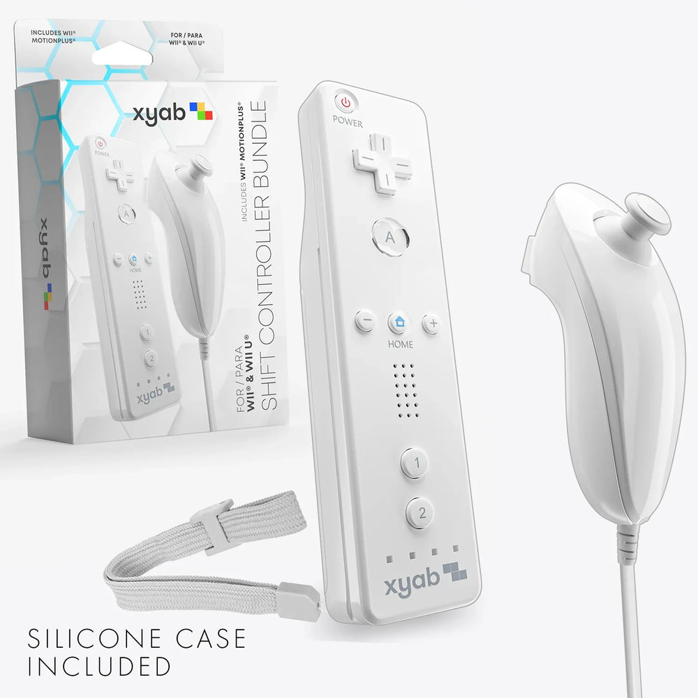 White Wireless Controller Bundle Compatible with Nintendo Wii & Wii U (Online Order Only)