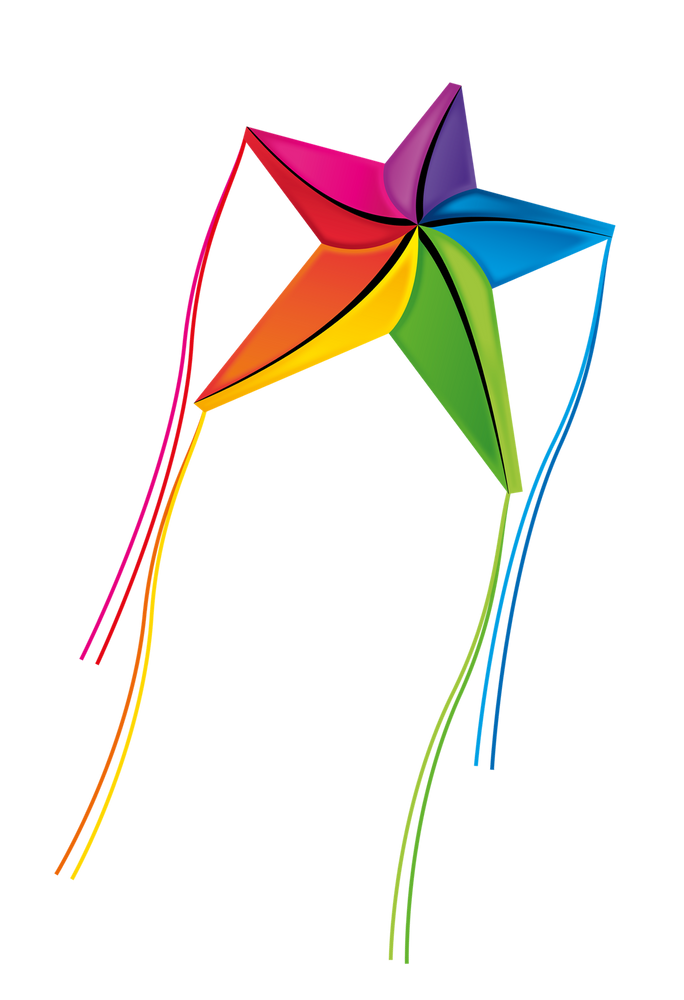 57 Inch Wide ShootingStar Ripstop Nylon Star Kite (ONLINE ORDER ONLY)