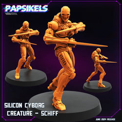 3D Printed Papsikels Silicon Cyborg Creature Schiff Set JUNE 2024 TRIBES - CYBERPUNK 28mm 32mm (Online Only)