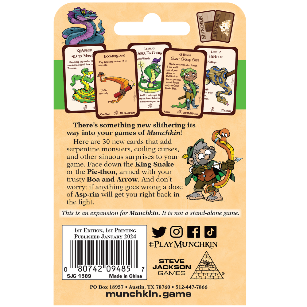 Munchkin: Snakes (ONLINE ORDER ONLY)