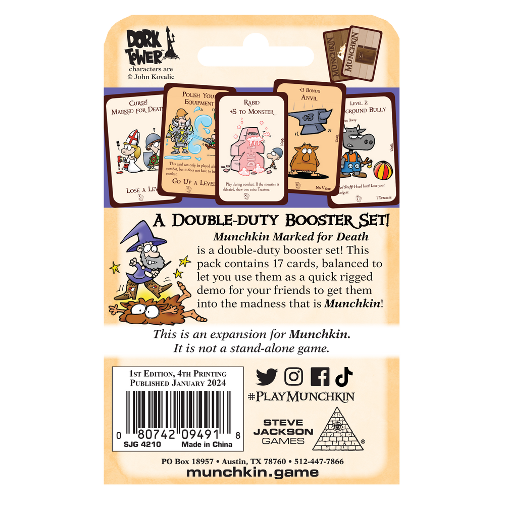 Munchkin: Marked for Death (ONLINE ORDER ONLY)