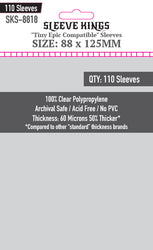 "Tiny Epic" Compatible Card Sleeves (88x125mm) 110 Pack, 60 Micron, SKS-8818