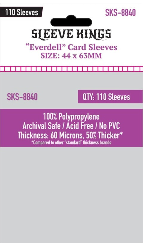 "Everdell" Compatible Mini Sleeves (44x63mm) 110 Pack, 60 Micron, SKS-8840 (ONLINE ORDER ONLY)