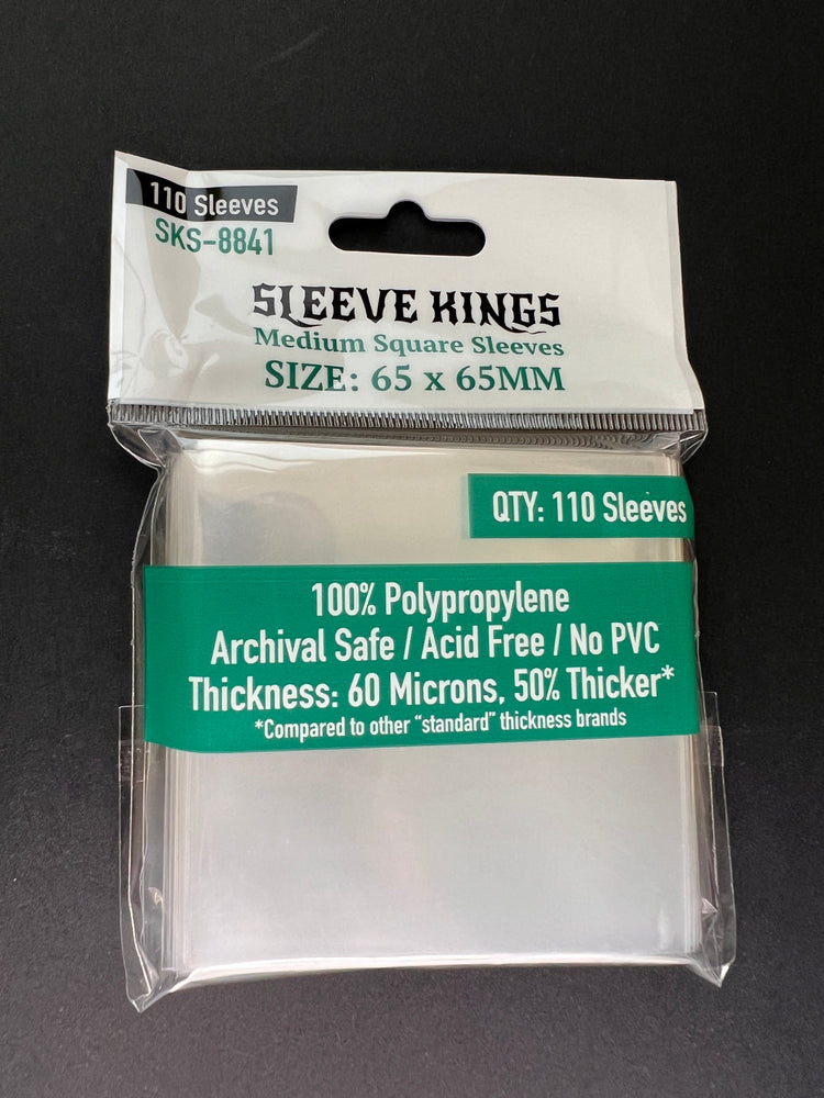 Medium Square Card Sleeves (65x65mm) 110 Pack, 60 Microns, SKS-8841 (ONLINE ORDER ONLY)