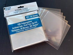 "Unsettled" Compatible Sleeves (110x110 MM) 110 Pack, 60 Microns, SKS-8843 (ONLINE ORDER ONLY)