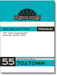 Premium Square Card Sleeves (70x70mm) 55 Pack, 100 Micron, SKS-9965 (ONLINE ORDER ONLY)