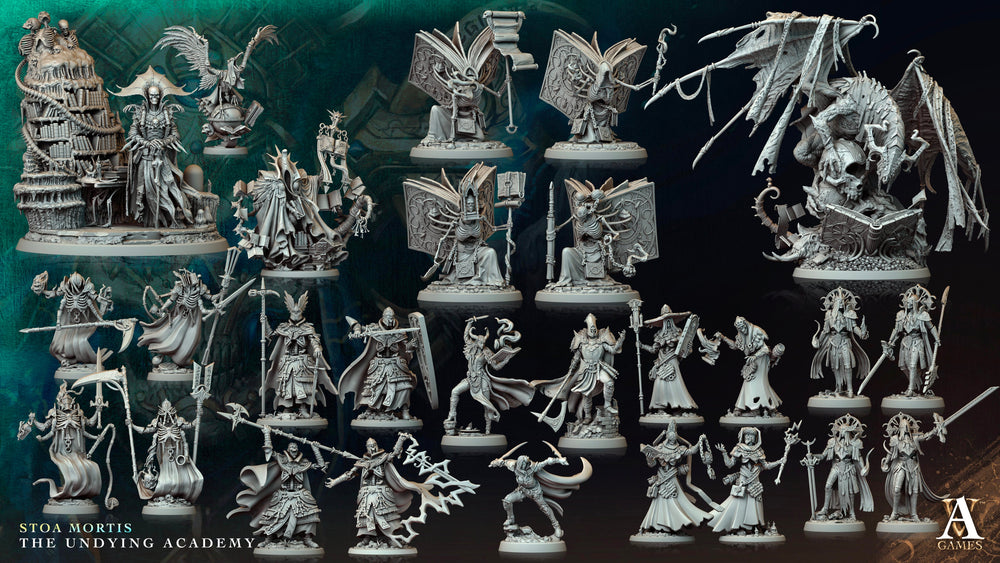 3D Printed Archvillain Games Darkspell Militia Stoa Mortis The Undying Academy (Online Only)