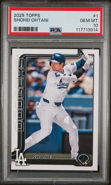 Graded 2025 Topps Shohei Ohtani #1 Baseball Card PSA 10 Gem Mint (ONLINE ORDER ONLY)