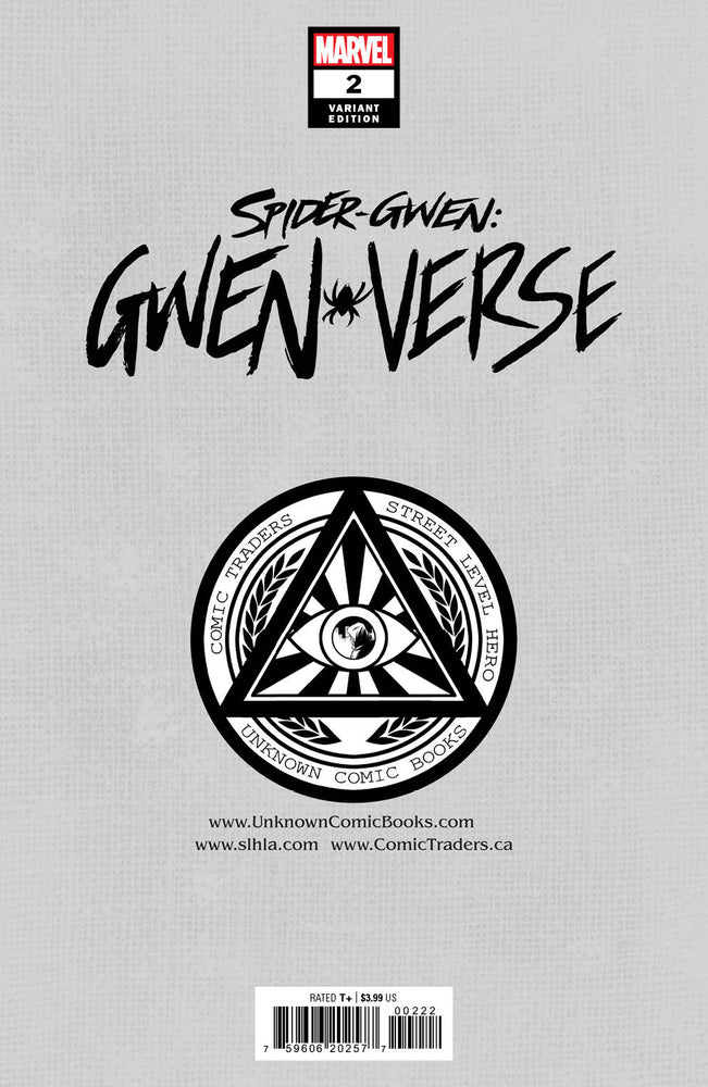 Spider-Gwen: Gwenverse #2 Unknown Comics Greg Land Exclusive Homage Virgin 2Nd Ptg Var (06/08/2022) (Online Order Only)